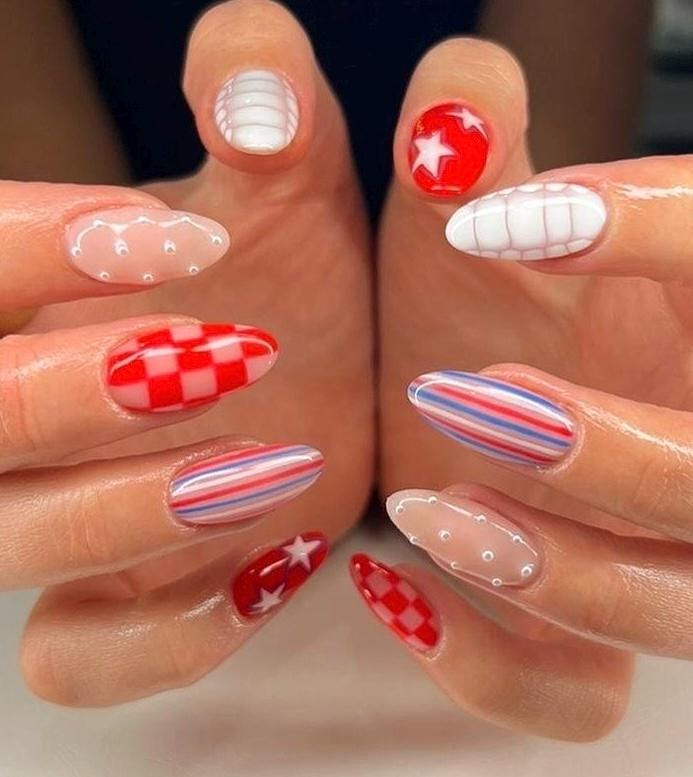 Handmade Custom Gel Press On Nails: Premium Quality, Handpainted, Trendy, Press Ons, Fake Nails