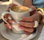 Handmade Custom Gel Press On Nails: Premium Quality, Handpainted, Trendy, Press Ons, Fake Nails, Glue On, Cute, Coquette, Cottagecore Dainty