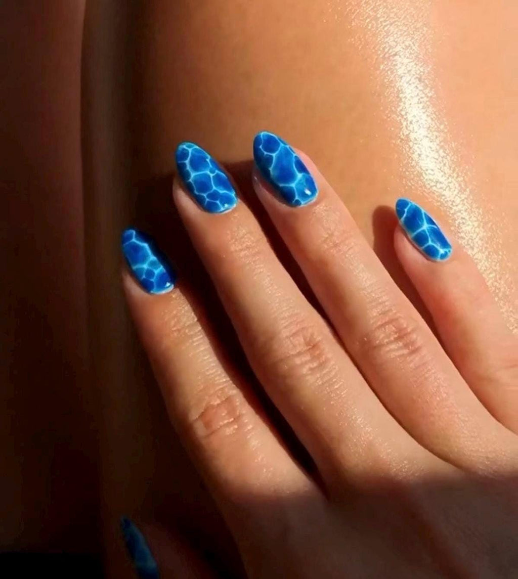Handmade Custom Gel Press On Nails: Premium Quality, Handpainted, Trendy, Press Ons, Cute Summer Vacation Beach