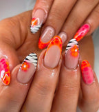 Handmade Custom Gel Press On Nails: Premium Quality, Handpainted, Trendy, Press Ons, Cute Summer Vacation Beach