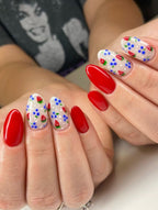 Handmade Custom Gel Press On Nails: Premium Quality, Handpainted, Trendy, Press Ons, Cute Design, Summer Vacation, Mix Match Y2K, Fruit