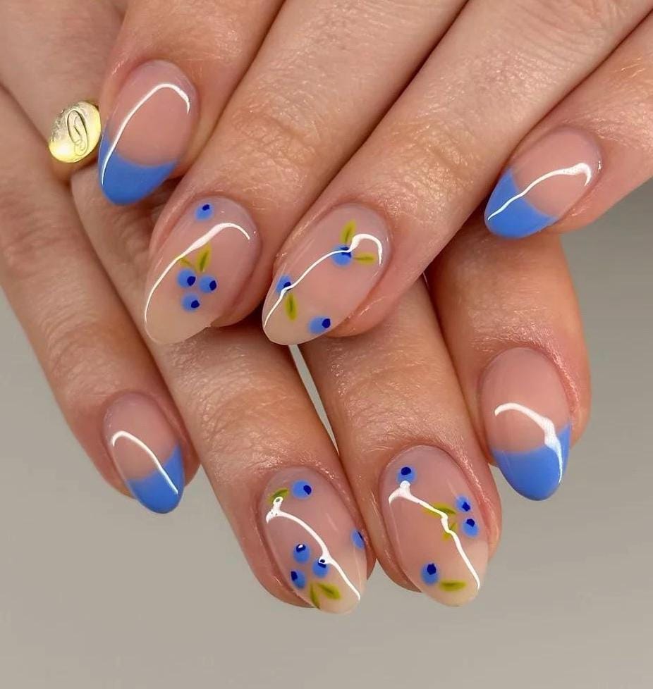 Handmade Custom Gel Press On Nails: Premium Quality, Handpainted, Trendy, Press Ons, Cute Design, Summer Vacation, Mix Match Y2K, Fruit