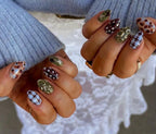 Handmade Custom Gel Press On Nails: Premium Quality, Handpainted, Trendy, Press Ons, Fake Nails, Glue On, Cute, Coquette, Autumn Fall
