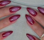 Handmade Custom Gel Press On Nails: Premium Quality, Handpainted, Trendy, Press Ons, Fake Nails, Ombre, Red Pink Aura, Funky Fun, Valentines