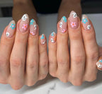 Premium Press On Nails: Custom Salon Quality, Handpainted, Trendy, Press Ons, Fall Autumn August October, Halloween Ghost, Fun, Cute Designs