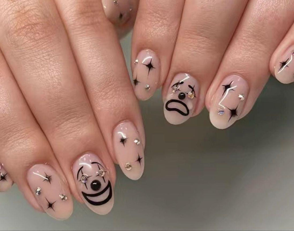 Premium Press On Nails: Custom Salon Quality, Handpainted, Trendy, Press Ons, Fall Autumn September October, Halloween Cute