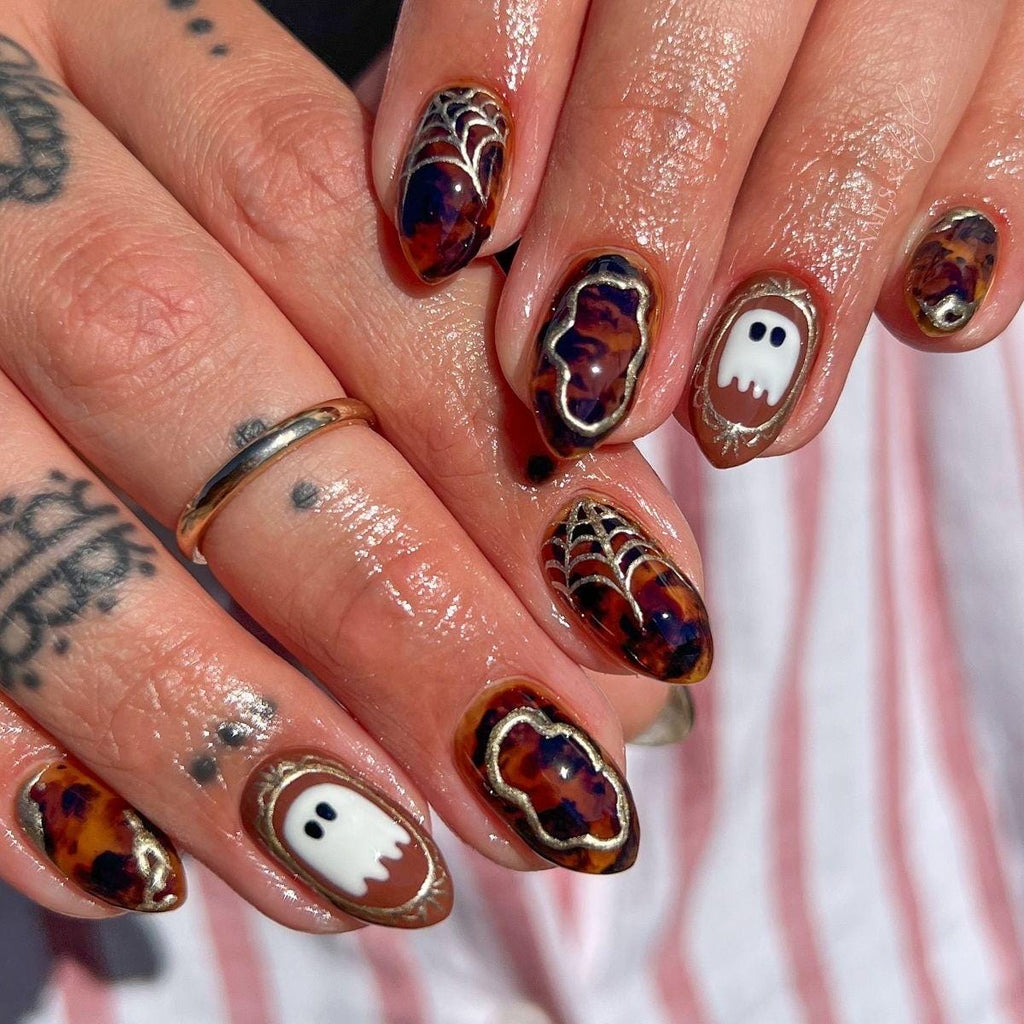 Premium Press On Nails: Custom Salon Quality, Handpainted, Trendy, Press Ons, Fall Autumn September October, Halloween Cute