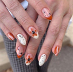 Premium Press On Nails: Custom Salon Quality, Handpainted, Trendy, Press Ons, Fall Autumn September October, Halloween Cute