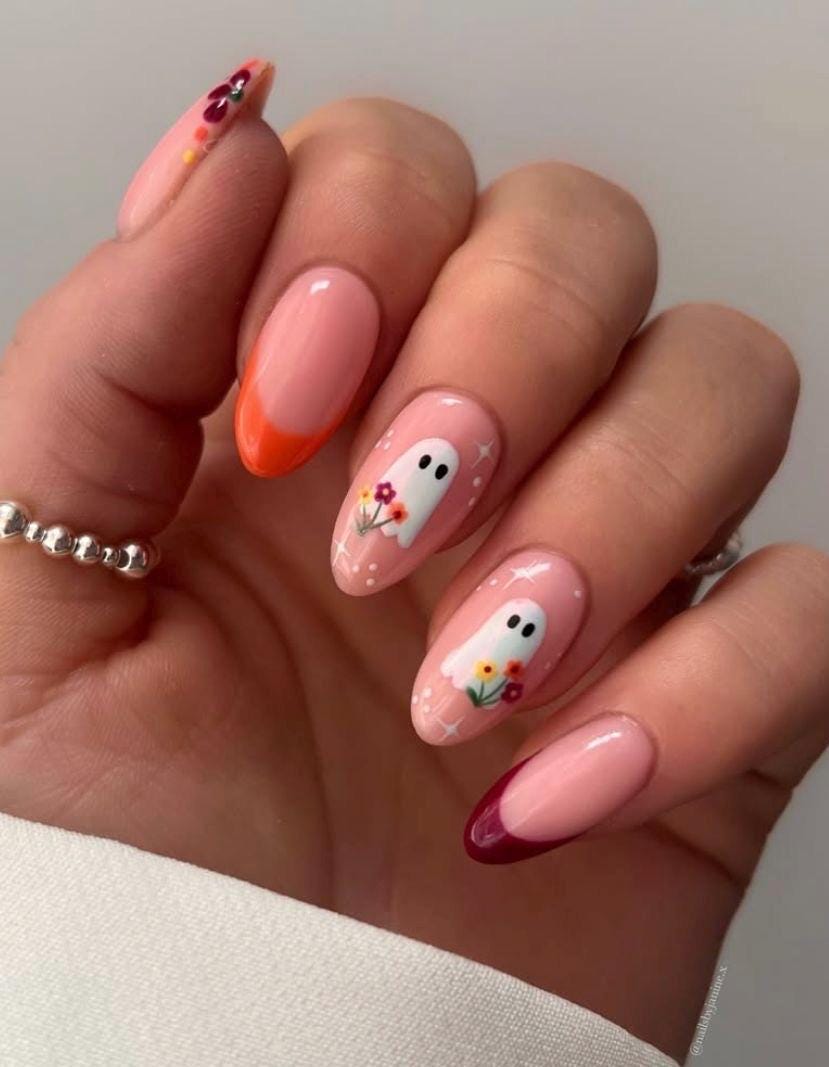 Premium Press On Nails: Custom Salon Quality, Handpainted, Trendy, Press Ons, Fall Autumn September October, Halloween Cute