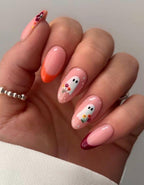 Premium Press On Nails: Custom Salon Quality, Handpainted, Trendy, Press Ons, Fall Autumn September October, Halloween Cute