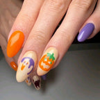 Premium Press On Nails: Custom Salon Quality, Handpainted, Trendy, Press Ons, Fall Autumn September October, Halloween Cute