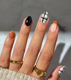 Premium Press On Nails: Custom Salon Quality, Handpainted, Trendy, Press Ons, Fall Autumn September October, Halloween Cute