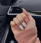 Premium Press On Nails: Custom Salon Quality, Handpainted, Trendy, Press Ons, Glue On, Fall Autumn, August October, Cozy Sweater Matte 3D