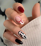 Premium Press On Nails: Custom Salon Quality, Handpainted, Trendy, Press Ons, Fall Autumn August October Blood Drip, Halloween Ghost, Scream