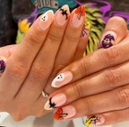 Premium Press On Nails: Custom Salon Quality, Handpainted, Trendy, Press Ons, Fall Autumn September October, Halloween Cute