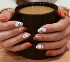 Premium Press On Nails: Custom Salon Quality, Handpainted, Trendy, Press Ons, Fall Autumn September October, Halloween Cute