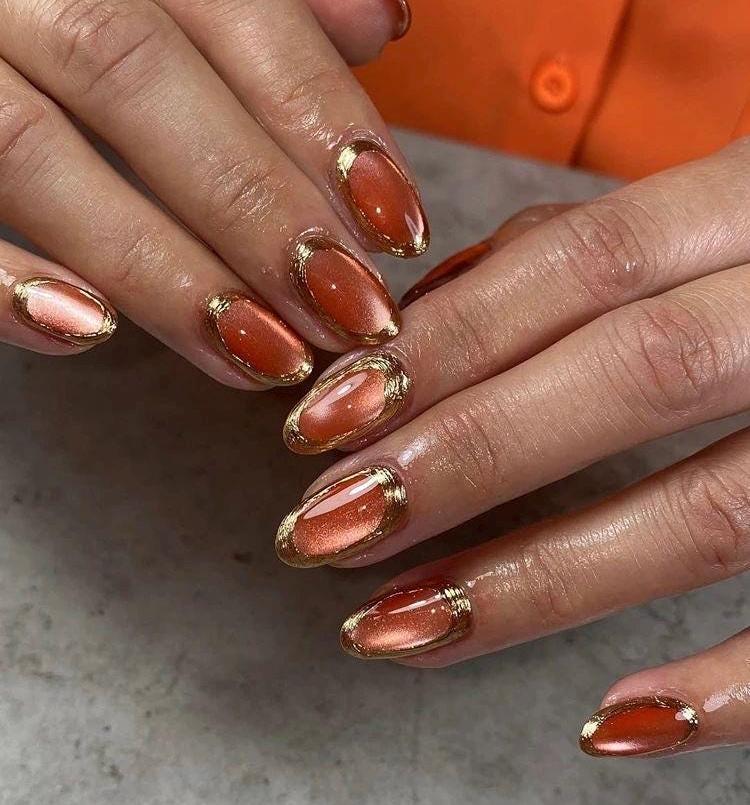 Premium Press On Nails: Custom Salon Quality, Handpainted, Trendy, Press Ons, Fall Autumn September October, Halloween Cute